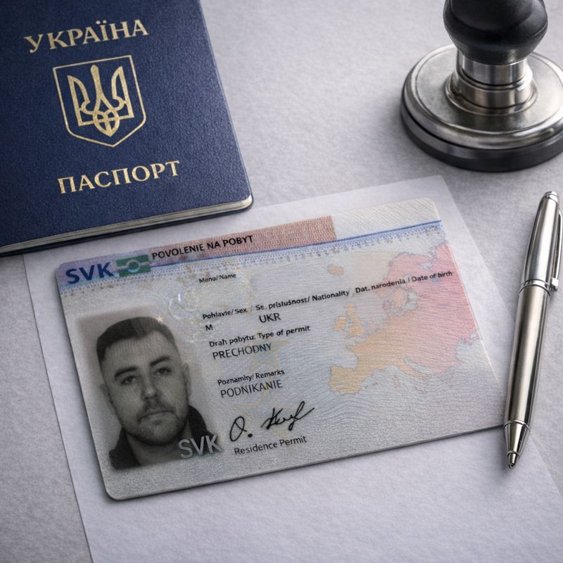 Продовження виду на проживання (ВНЖ) у Словаччині — паспорт та posvedčenie o pobyte